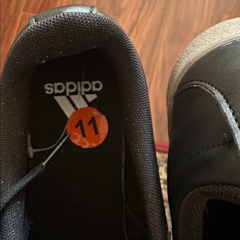 Adidas VL Court Black Sneakers with White Stripes - Picture 4 of 7